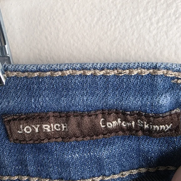 Dear John Patchwork Joy Rich Comfort Skinny Jean in Medium Blue Size 29 - Picture 5 of 9